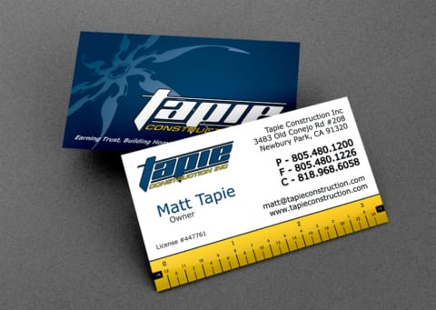 Business Cards Tapie Construction